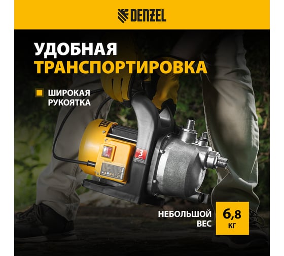 Садовый поверхностный насос Denzel gpl800х 97302