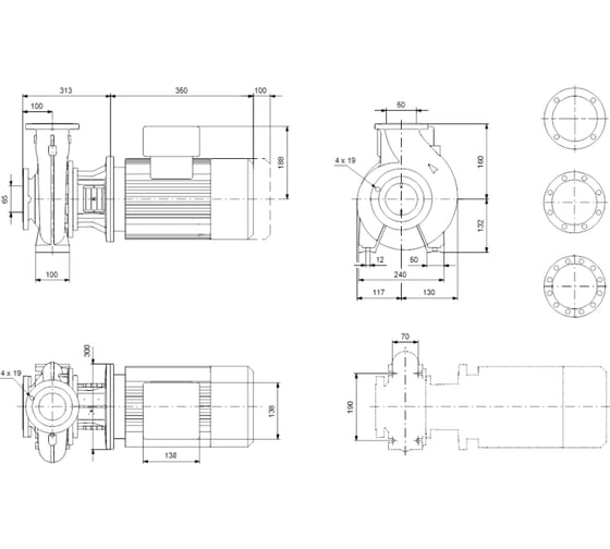 Насос Grundfos NB 50-125/135 A-F2-A-E-BAQE 97836738