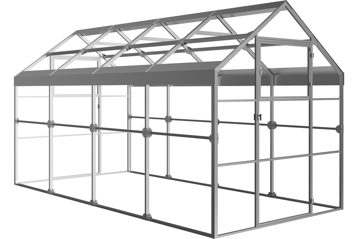 Каркас теплицы АКТИВАГРО.РФ Ударница англичанка База 4 м, ширина 2 м, 40x20 125 - выгодная цена, отзывы, характеристики, фото - купить в Москве и РФ