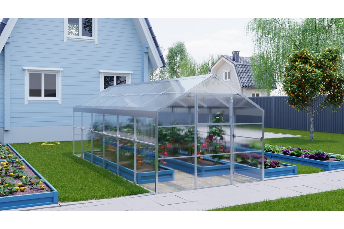 Каркас теплицы АКТИВАГРО.РФ Ударница англичанка База 4 м, ширина 2.5 м, 40x20 127 - выгодная цена, отзывы, характеристики, фото - купить в Москве и РФ