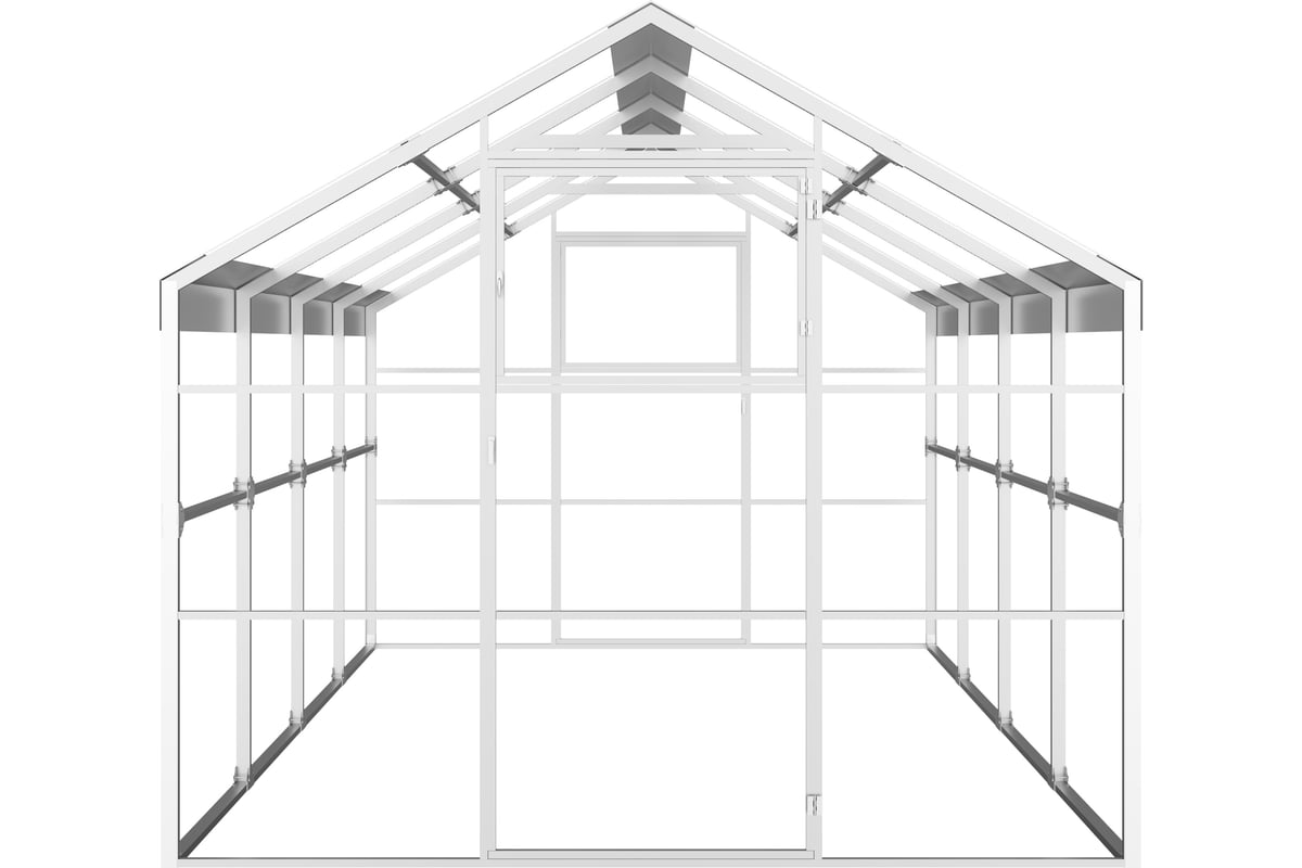 Каркас теплицы АКТИВАГРО.РФ Ударница англичанка База 4 м, ширина 2.5 м ...