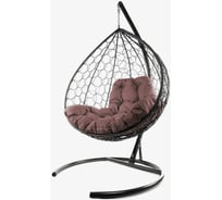 Подвесное кресло M-GROUP XL с ротангом коричневое, коричневая подушка 11120205