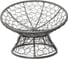 Кресло M-GROUP ПАПАСАН с ротангом серое, коричневая подушка 12020305 11