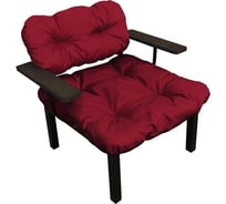 Кресло ООО Макс Мастер Дачное, бордовая подушка 12150602