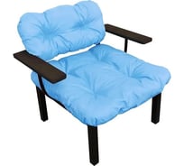 Кресло ООО Макс Мастер Дачное, голубая подушка 12150603