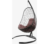 Подвесное кресло M-GROUP ОВАЛ с ротангом коричневое, коричневая подушка 11140205