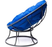 Кресло M-GROUP ПОНЧИК Детское без ротанга серое, синяя подушка 12310310