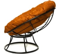 Кресло M-GROUP ПОНЧИК Детское без ротанга чёрное, оранжевая подушка 12310407