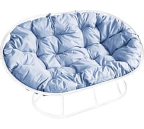 Диван M-GROUP МАМАСАН без ротанга белое, серая подушка 12100109