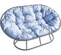 Диван M-GROUP МАМАСАН без ротанга серое, серая подушка 12100309