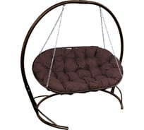 Диван M-GROUP МАМАСАН подвесной коричневое, коричневая подушка 12120205