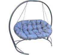 Диван M-GROUP МАМАСАН подвесной серое, серая подушка 12120309