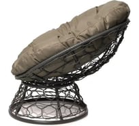 Кресло M-GROUP ПОНЧИК Детское с ротангом серое, бежевая подушка 12320301