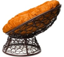 Кресло M-GROUP ПОНЧИК Детское с ротангом коричневое, оранжевая подушка 12320207