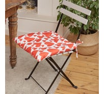 Сидушка на стул Этель "Red hearts" 42x42см, 100% хлопок, 190 г/м2 5376651