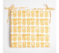 Сидушка на стул Этель "Yellow garden" 42x42см, 100% хлопок, 190 г/м2 6756616