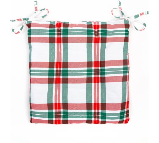 Сидушка на стул Этель "Holiday decoration" 42x42x7см, 100% хлопок, репс 210 г/м2 7182046 1