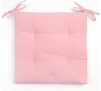Сидушка на стул Этель цвет розовый 42x42см, 100% хлопок 7522540