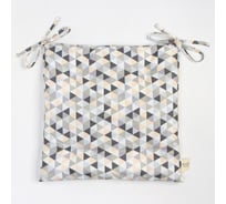 Сидушка Этель "Треугольники" 42x42 см, 80% хлопок, 20% полиэстер, сатин 110 г/м2 9596590