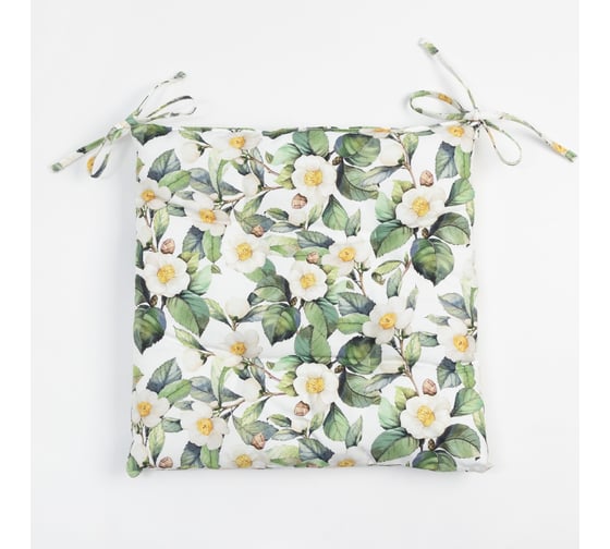 Сидушка на стул Этель "Camellia" 42x42 см, 100% хлопок, 190 г/м2 7560436 1