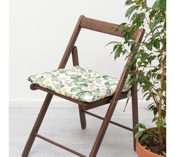 Сидушка на стул Этель "Camellia" 42x42 см, 100% хлопок, 190 г/м2 7560436