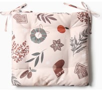 Сидушка Этель "Новогодние украшения" 42x42 см, 100% хлопок, саржа 190 г/м2 9896204