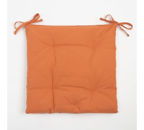 Сидушка на стул Этель Kitchen 42x42 см, оранжевая, 100% хлопок, саржа 220 г/м2 7866021
