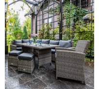 Обеденный комплект Royal Family ZORRO PLUS серый с угловым диваном 999-99-71-71