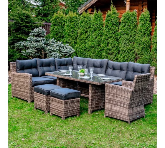 Угловой комплект садовой мебели Royal Family Genry, серый 230-71-71 1