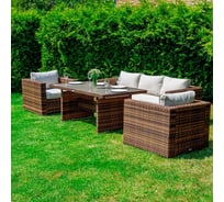 Обеденный комплект садовой мебели Royal Family KARL, коричневый 599-61-21