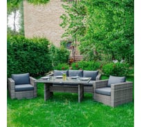 Обеденный комплект садовой мебели Royal Family KARL, серый 599-71-71
