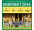 Обеденный комплект садовой мебели Royal Family ZOYA из искусственного ротанга, серый 979-71-71 3