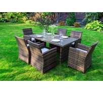 Обеденный комплект Royal Family из искусственного ротанга FIONA, коричневый 99-13-61-21