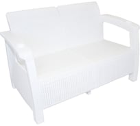 Диван WORKY ротанг, 2-х местный, 127x70x79 см, белый ARD132853