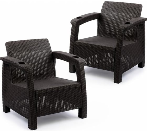Садовое кресло WORKY искусственный ротанг, мокко 73x70x79 см. ARD257801