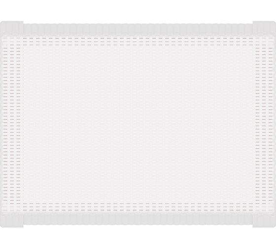 Садовый стол WORKY ротанг, 76,5x57x42 см, белый ARD146849