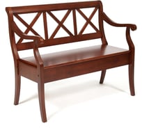 Скамейка Tetchair albizzi (альбицци) дерево гевея/мдф, 108x57x89 см, dark walnut 13551