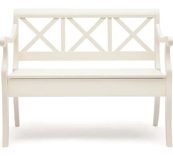 Скамейка Tetchair albizzi (альбицци) дерево гевея/мдф, 108x57x89 см, pure white (402) 13550