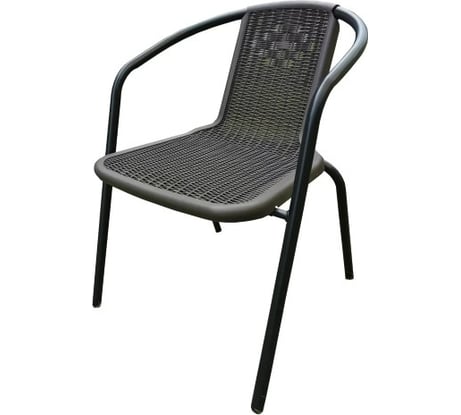 Стул Garden story Луис каркас черный, сиденье коричневое WR-SX026
