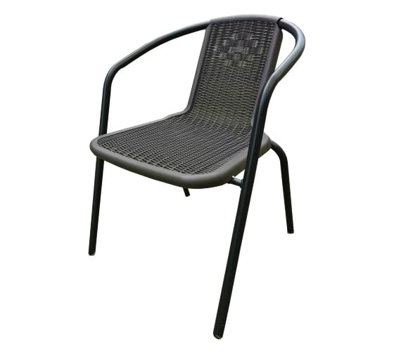 Стул Garden story Луис каркас черный, сиденье коричневое WR-SX026