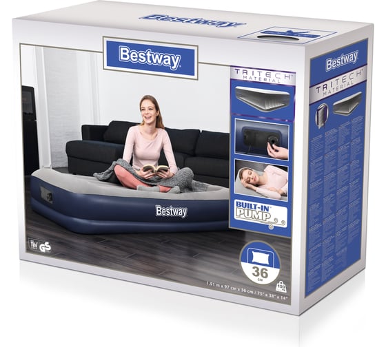 Надувная кровать Bestway Tritech Airbed 191х97х36см с 67723 BW 009014