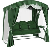 Садовые 3-х местные качели Leset Пион, зеленые 29103