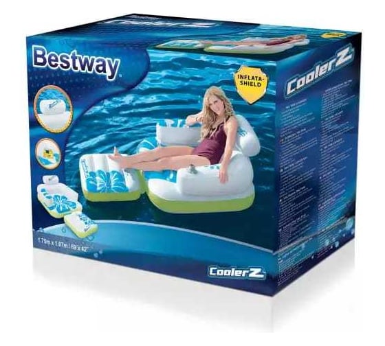 Надувной шезлонг для отдыха на воде Bestway, 175х107см 43128 BW