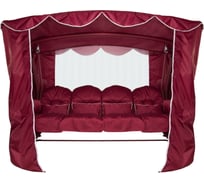 Садовые 4-х местные качели Leset Ирис, бордовые 29066