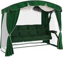 Садовые 4-х местные качели Leset Жасмин, зеленые 29042