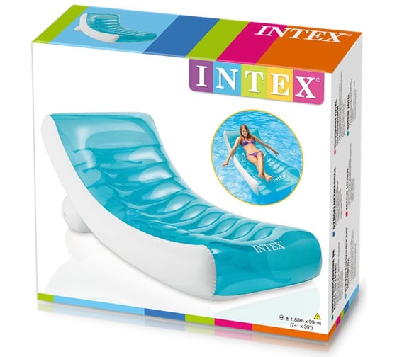 Надувной матрас-шезлонг для плавания Intex 58856