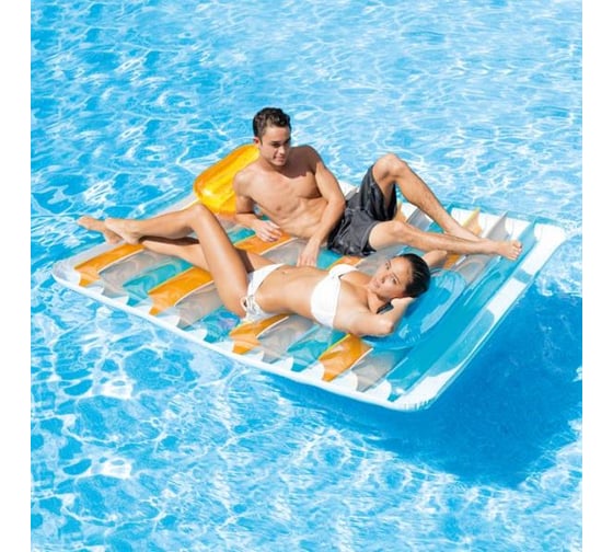 Пляжный матрас Intex Double с подушками 198х160 см 56897