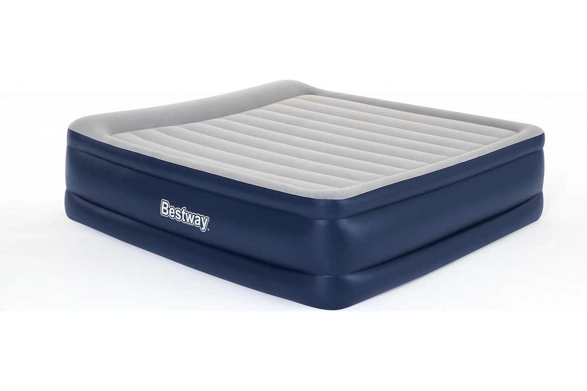 Надувная кровать с подголовником Bestway Tritech Airbed 203x193x56 ...