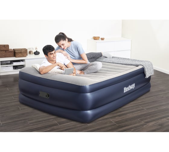 Надувная кровать Bestway Tritech Airbed 203х152х61 см, встроенный электронасос 67690 BW 009020