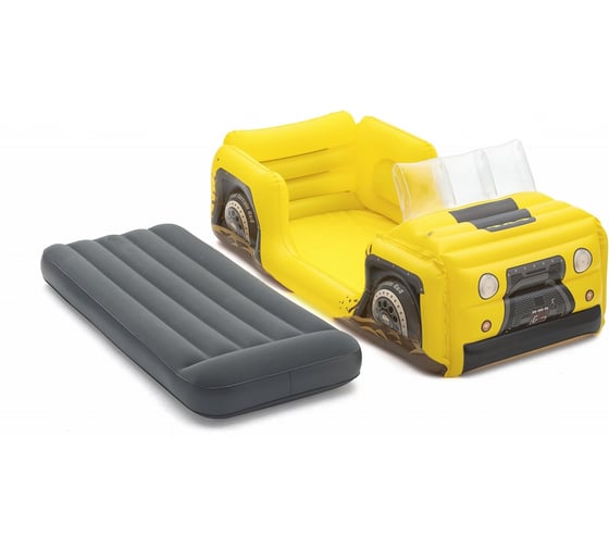Надувная детская кровать Bestway DreamChaser 160x84x62 см, Машинка 67714 BW 009033